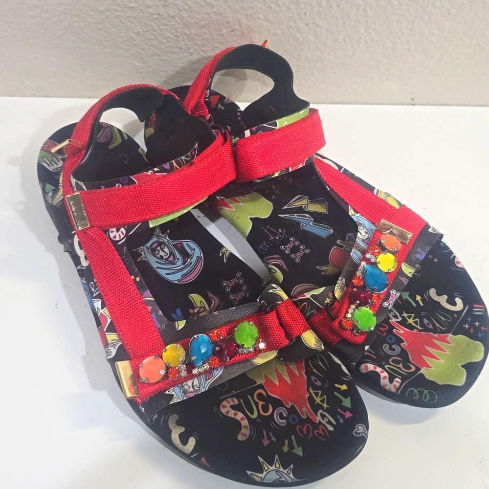 ⚘️ SUECOMMA BONNIE JEWELRY SANDALS